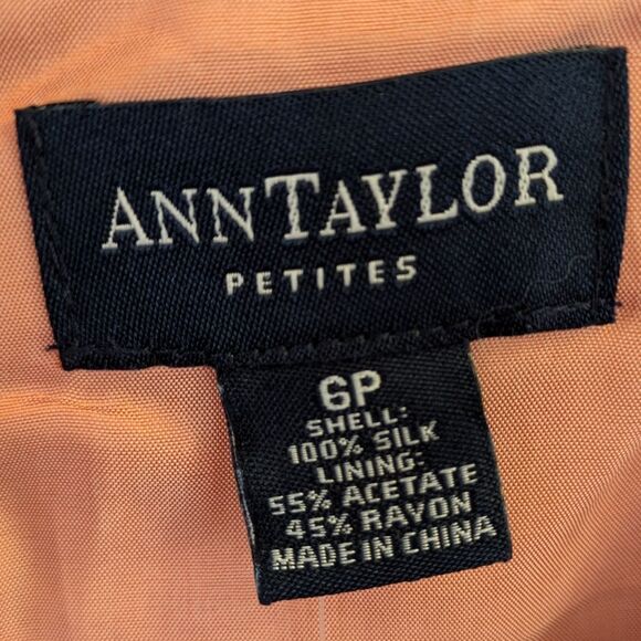 Vintage Y2K 2000s Ann Taylor 100% Silk Square Neck Sleeveless Sheath Dress 6P - Picture 8 of 9